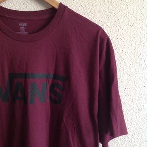 Vans Men's Classic Birgundy Black Graphic Tee